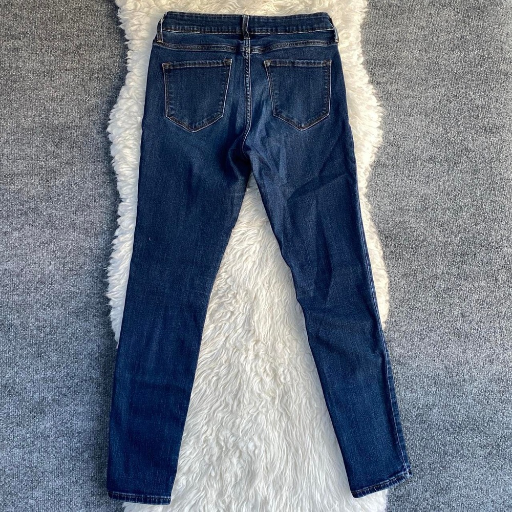 OLD NAVY ROCK STAR MID RISE SKINNY JEANS DARK WASH DENIM CASUAL NORMCORE